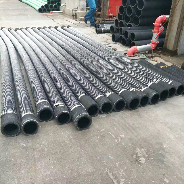Armoured rubber oil suction hose