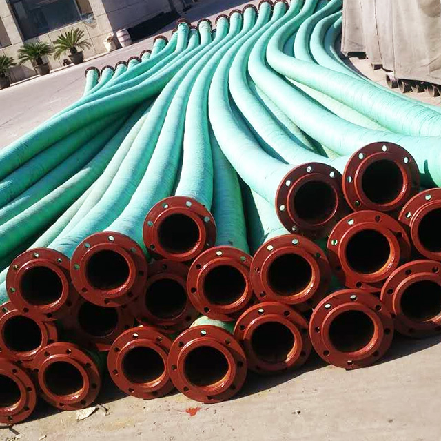 Rubber water suction and discharge hose C/W flange
